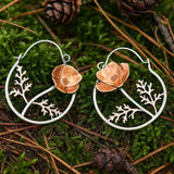 Bohemian Flower Hoop Earrings with Nature Inspired Artistic Design