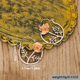 Bohemian Flower Hoop Earrings with Nature Inspired Artistic Design