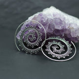 Bohemian Spiral Mandala Earrings with Nature Inspired Tribal Charm