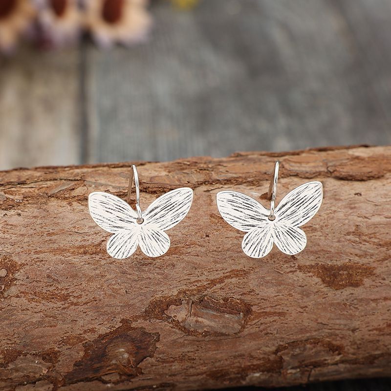 Butterfly Dangle Earrings with Nature Inspired Minimalist Boho Style