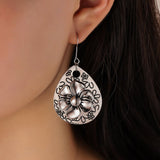 Rustic Floral Drop Earrings with Nature Inspired Boho Charm