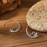 Whimsical Spiral Hoop Earrings with Nature Inspired Boho Design