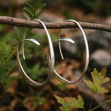 Minimalist Gold Spiral Hoop Earrings with Organic Flow