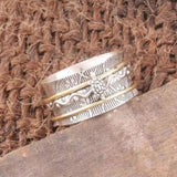 Rustic Turtle Spinner Ring with Nature-Inspired Bohemian Style