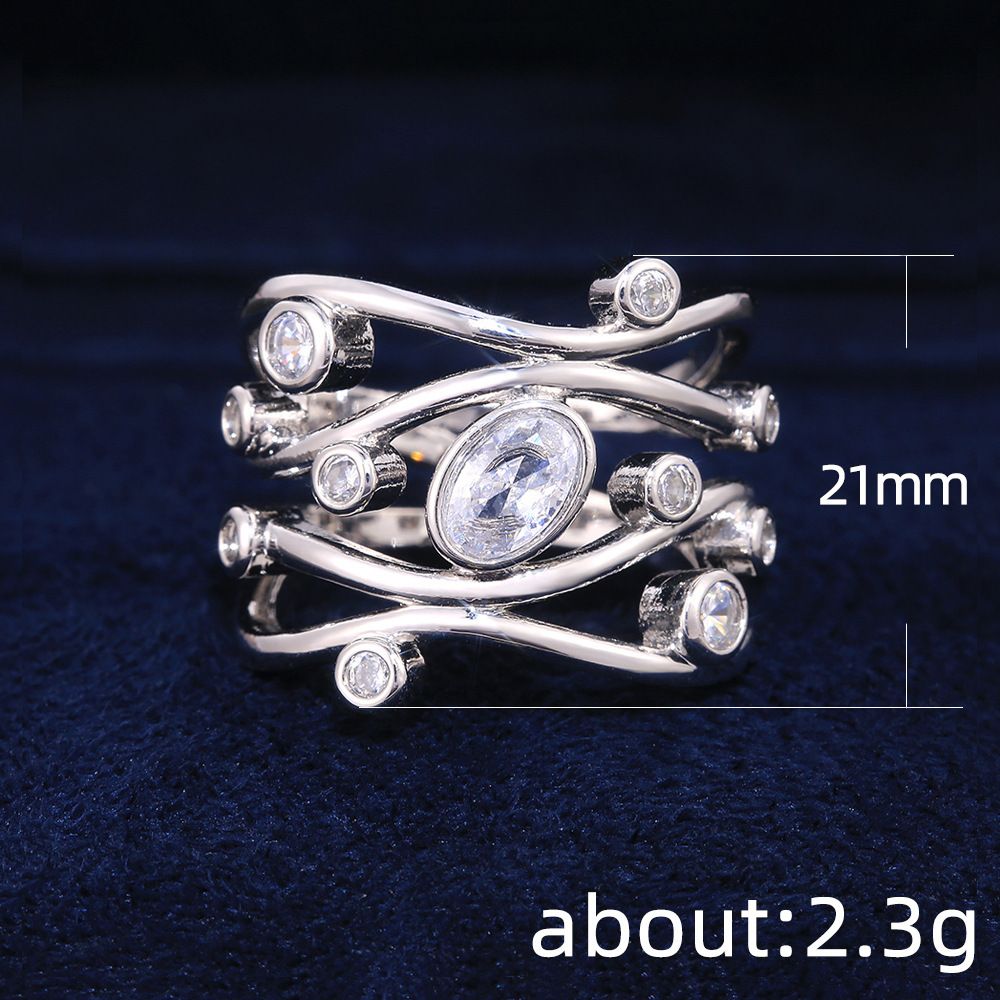 Wide Hammered Gold Ring with Bezel Set Crystals