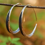 Rustic Textured Hoop Earrings for Bohemian Nature-Inspired Style