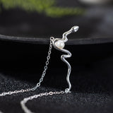 Serpent Pearl Necklace for Intuition, Power and Rebirth