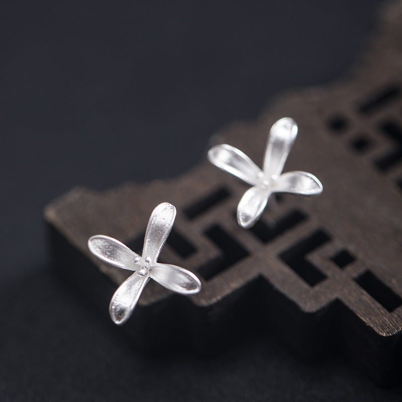 Delicate Petal Stud Earrings with Floral Energy Bloom