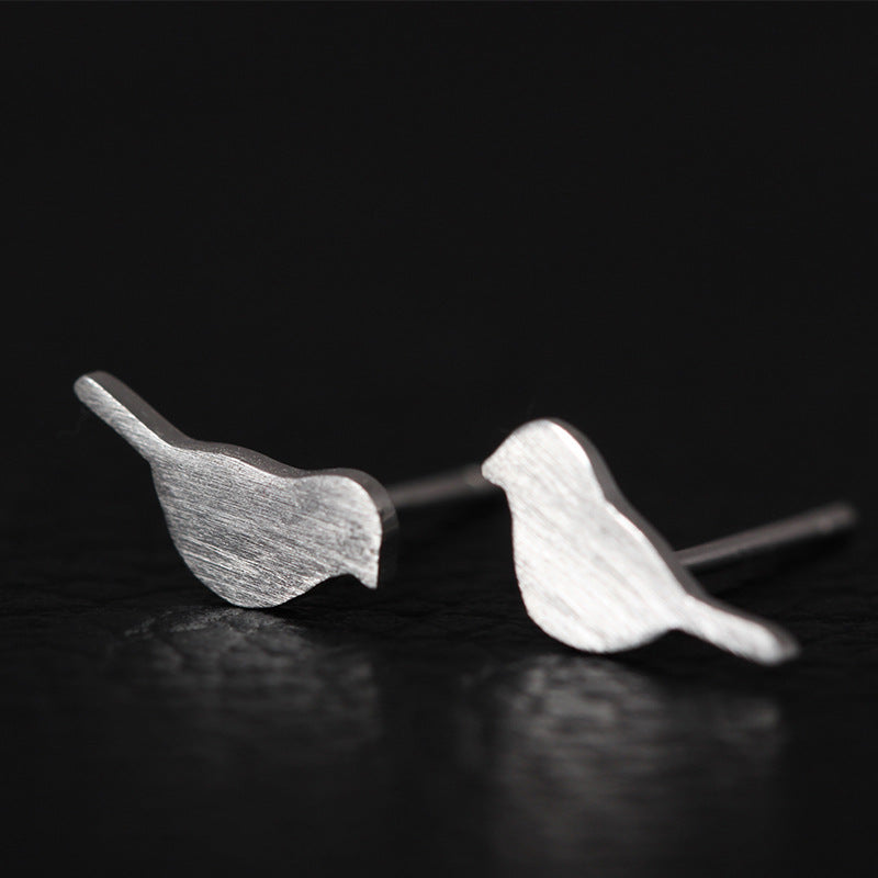 Silver Bird Stud Earrings for Freedom and Soul Flight
