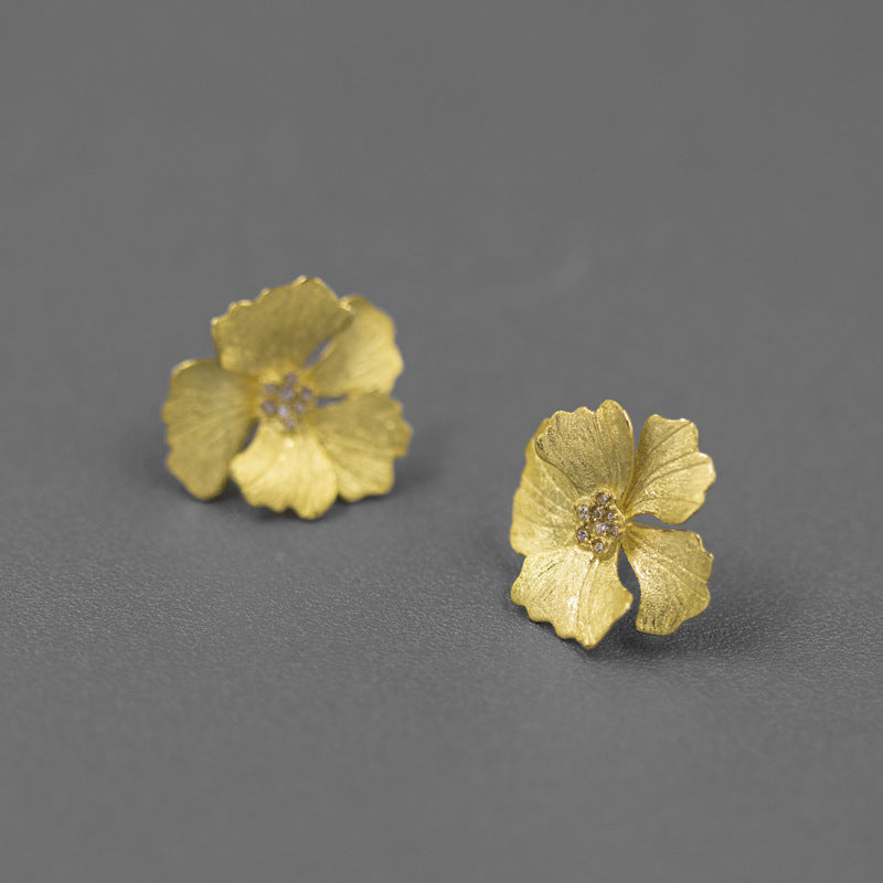 Silver Blossom Stud Earrings for Everyday Goddess Energy