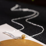 Golden Tulip Bud Necklace for Renewal and Feminine Grace