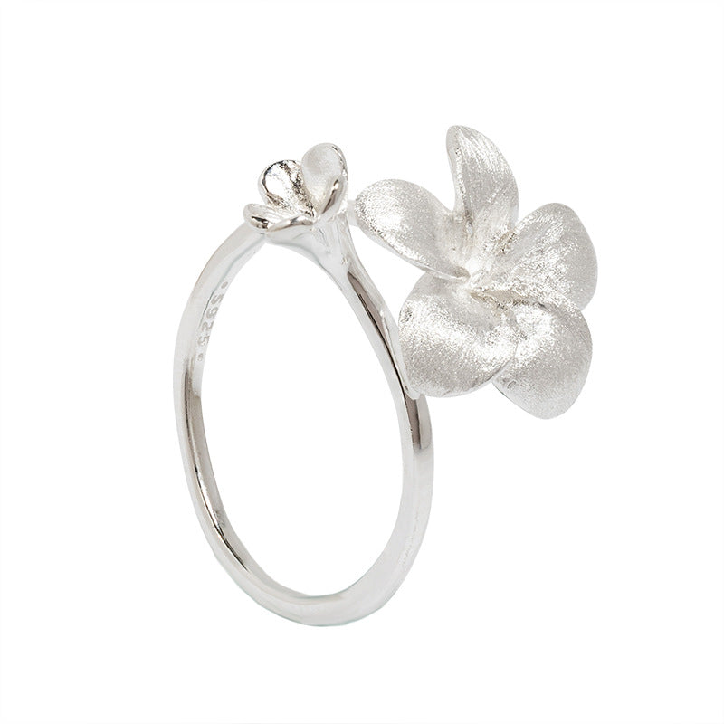 Sterling Silver Flower Ring – Botanical Nature-Inspired Jewelry