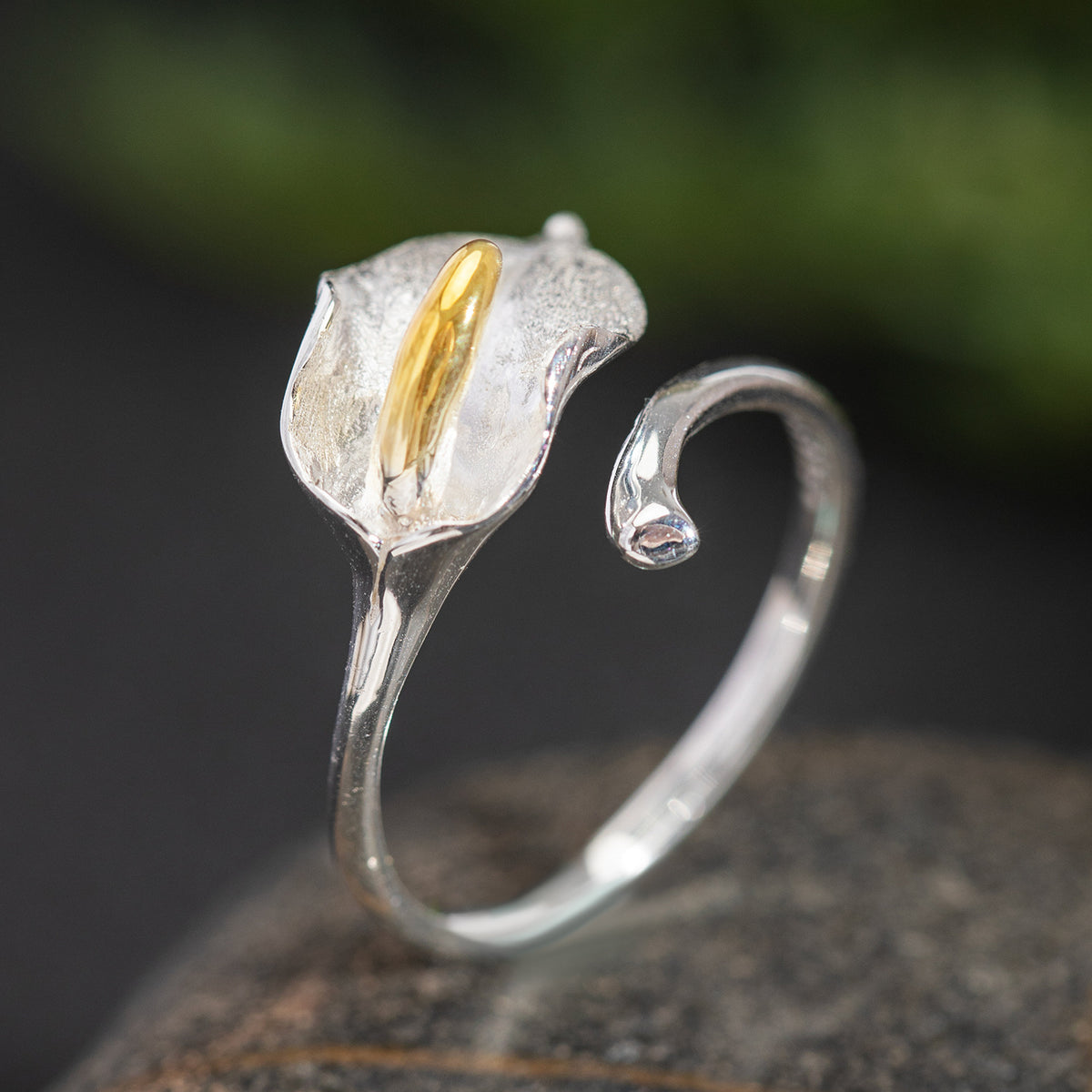 Calla Lily Ring of Purity, Grace and Spiritual Rebirth