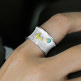 Desert Camel Ring with Turquoise Stone
