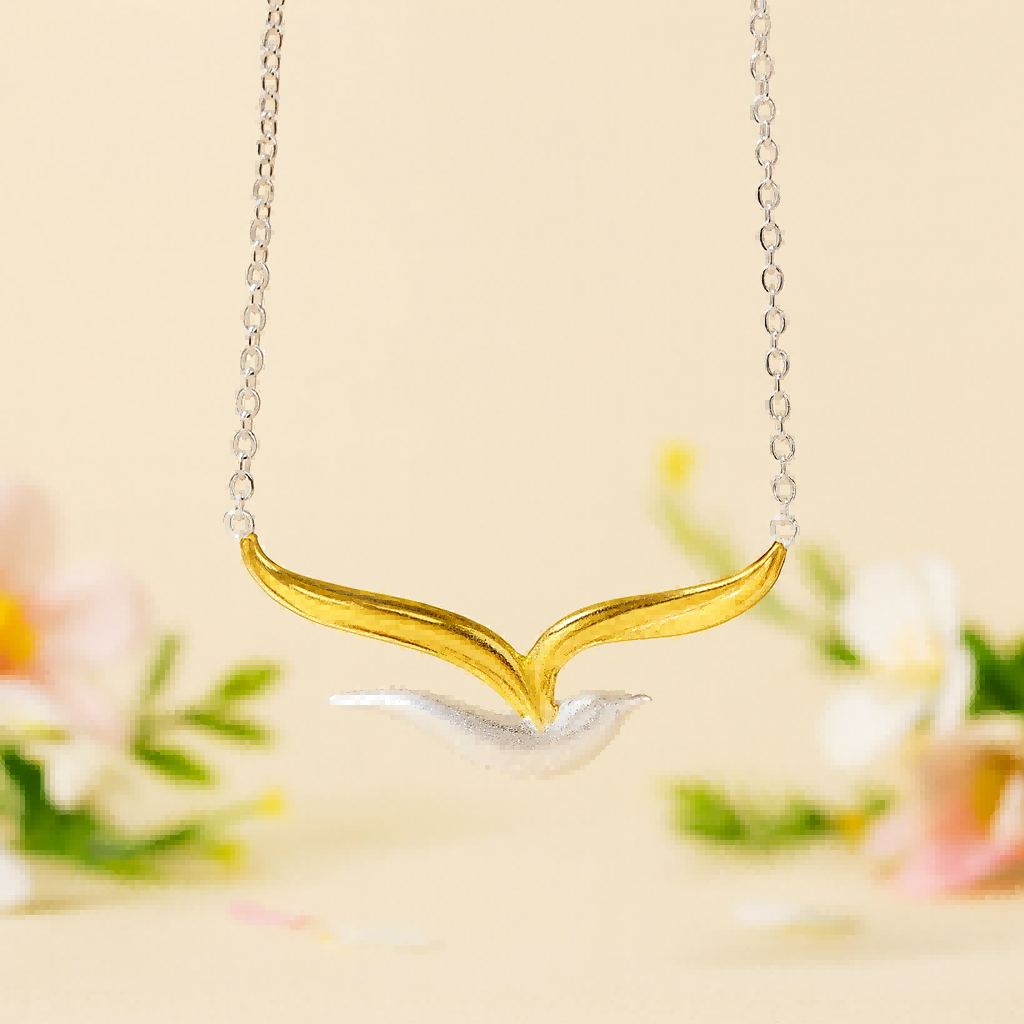 Spirit Flight Necklace – Dual-Tone Bird of Light