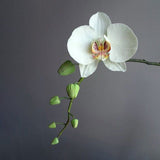 Silver Orchid Threader Earrings for Grace and Energy Flow
