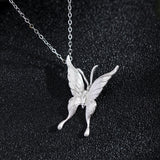 Silver Butterfly Necklace – Rebirth & Spirit Flight
