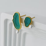 Leaf Drop Earrings Gold Silver Dangle Jewelry