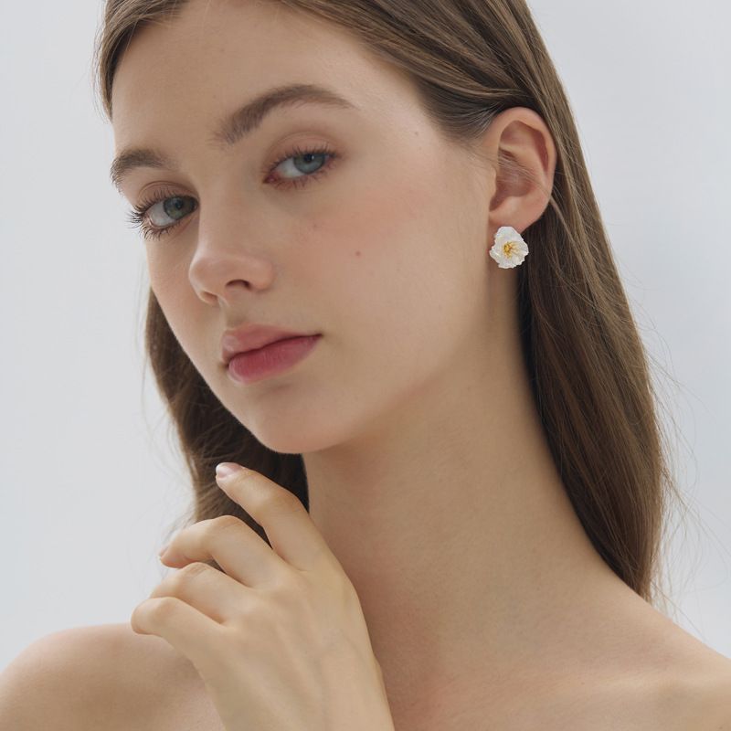 Leaf Drop Earrings Gold Silver Dangle Jewelry