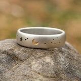 Celestial Moon and Stars Ring for Cosmic Energy Lovers