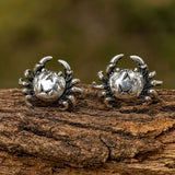 Crab Totem Stud Earrings for Protection and Water Energy