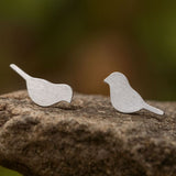 Silver Bird Stud Earrings for Freedom and Soul Flight