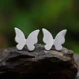 Silver Butterfly Stud Earrings for Transformation and Freedom