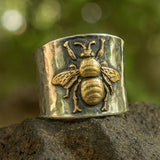 Golden Bee Totem Ring with Nature’s Mystic Energy