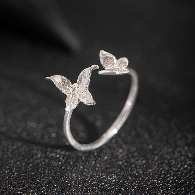 Butterfly Spirit Ring in Gold and Silver for Transformation