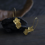 Floral Drop Earrings Gold or Silver