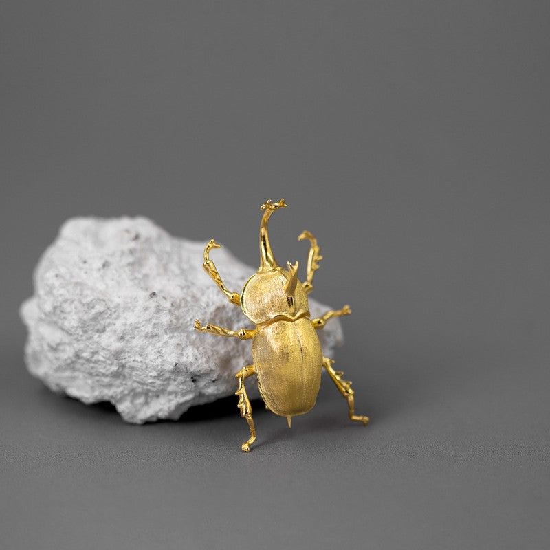 Mystic Scarab Beetle Brooch for Protection and Power