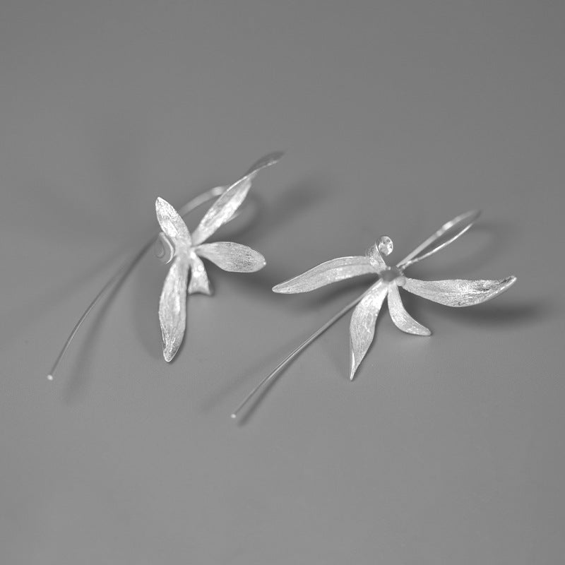 Orchid Drop Earrings – Sterling Silver or Gold