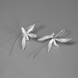 Orchid Drop Earrings – Sterling Silver or Gold