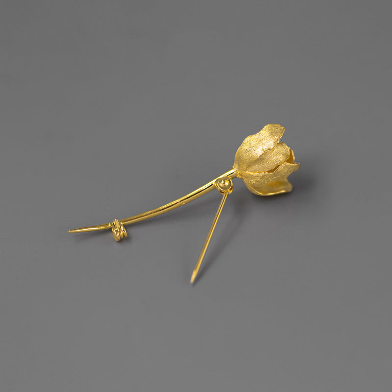 Tulip Bloom Brooch – Elegant Botanical Magic