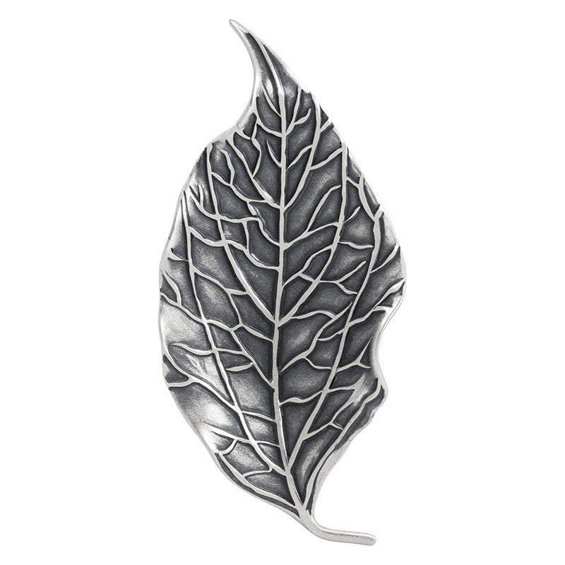 Whispering Grove Leaf Ring – Silver Forest Elegance