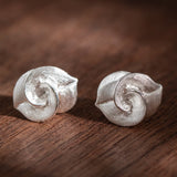 Spiral Leaf Stud Earrings Inspired by Nature’s Flow