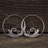 Whimsical Spiral Hoop Earrings with Nature Inspired Boho Design