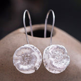 Frost Bloom Drop Earrings for Minimalist Spiritual Style