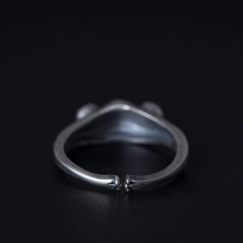 Mystic Creature Eye Ring for Protection and Dark Insight