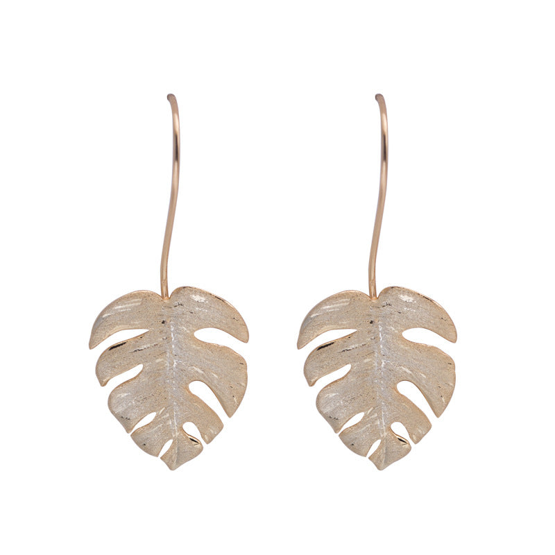 Monstera Leaf Drop Earrings with Jungle Spirit Energy