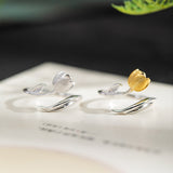 Tulip Bloom Ring – Silver & Gold Nature Spirit