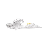 Ocean Wave Brooch – Silver and Gold Nature-Inspired Pin