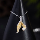 Mermaid Tail Pearl Necklace – Ocean-Inspired Elegance