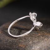 Moonlit Herb Leaf Open Ring – Nature Witch Jewelry