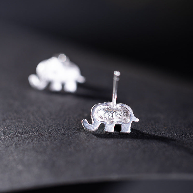 Silver Elephant Stud Earrings – Totem of Wisdom & Protection