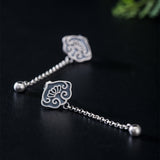 Mystic Lotus Drop Earrings with Sacred Flowing Energy
