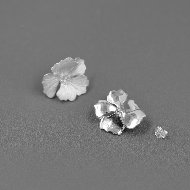 Silver Blossom Stud Earrings for Everyday Goddess Energy