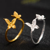 Butterfly Spirit Ring in Gold and Silver for Transformation