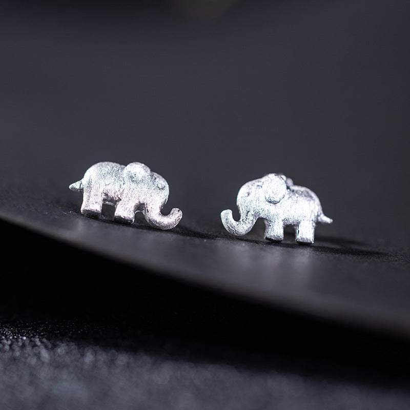 Silver Elephant Stud Earrings – Totem of Wisdom & Protection