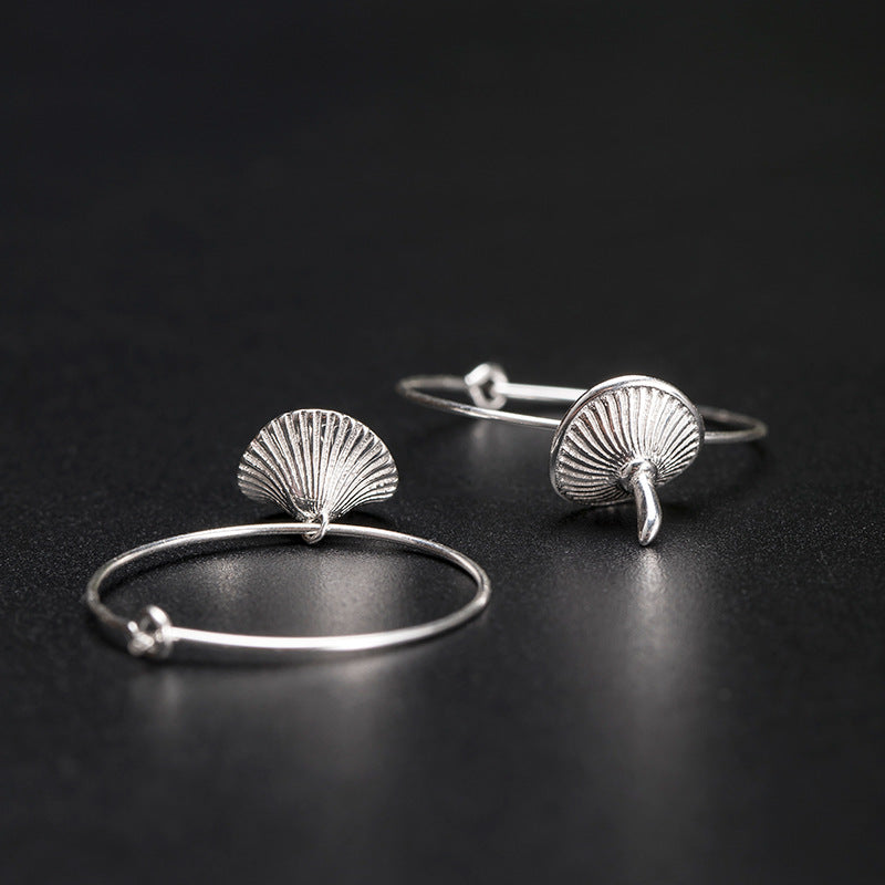 Whimsical Mushroom Hoop Earrings for Forest Spirit Energy